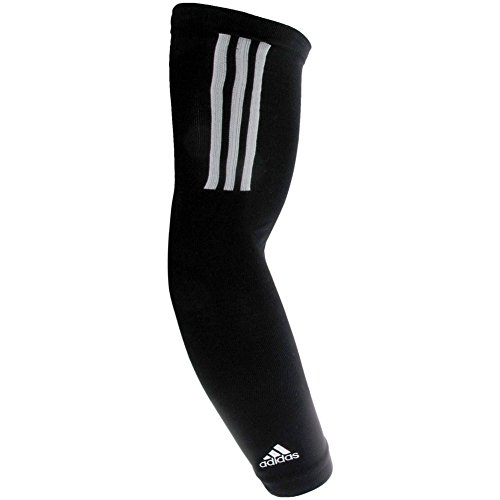 adidas Unisex Compression Arm Sleeve, Black/White, S/M