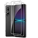 Suttkue for Sony Xperia 1 IV Screen Protector with Camera Lens Protector, 9H Hardness Anti-Scratch Tempered Glass flim, Case Friendly, Anti-Fingerprint,Anti-Scratch (2+2 PACK)