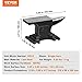 VEVOR Single Horn Anvil, 9 Lbs Cast Steel Anvil, High Hardness Rugged Round Horn Anvil Blacksmith, Compact Design and Stable Base, Forge Tools and Equipment, Metalsmith Tool for Bending and Shaping