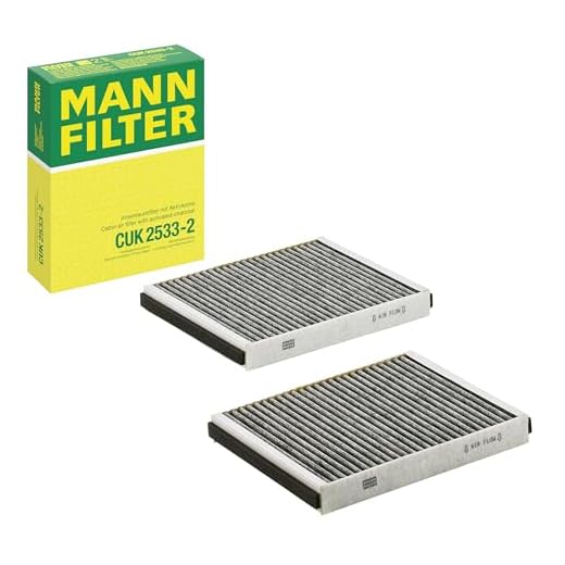 MANN-FILTER CUK 2533-2 Innenraumfilter/Kabinenluftfilter - Pollenfilter mit Aktivkohle - (2er Set) für Pkw + Transporter