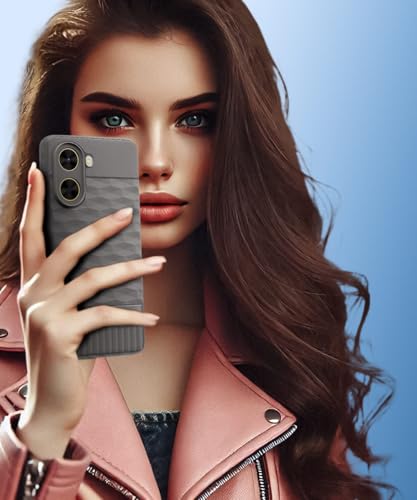 Image of WOW IMAGINE Back Cover for Redmi A5 | Poco C71 with Hexa Cube Design (Gray)