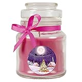 Contenu de la livraison : une bougie parfumée avec motif de Noël - Hauteur : environ 10 cm avec 120 g. Teneur en cire et une durée de combustion d'environ 30 heures - Parfum lavande