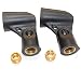 Weymic® Stands Black Universal Microphone Clip Holder 2-pack with 5/8" Male to 3/8" Female Nut Adapters Shure Type Clip for Handhold Microphone Such As Sm57 Sm58 Sm86 Sm87 Mic Clip for All Handheld Transmitters