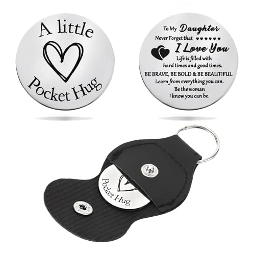 DeliaVo Pocket Hug Token Keychain for Women – Daughter Gifts