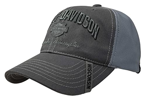 Harley-Davidson Men's Baseball Cap, H-D Bar & Shield Mesh Hat, Black BC51654