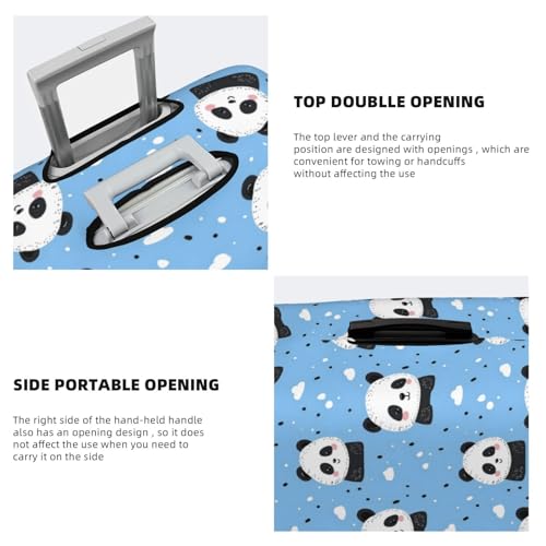Luggage Cover - Panda Cute Cartoon Print Travel Suitcase Covers For Luggage, High Elasticity Suit Case Cover Protector Fits 18-32 Inch4