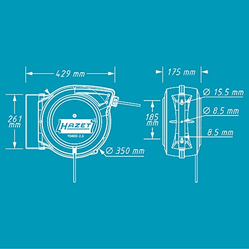 HAZET Cable reel 9040D-2.5