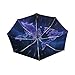 KAAVIYO Blue Purple World Map Umbrella Windproof Automatic Foldable Umbrells Auto Open Close for Men Women Kids