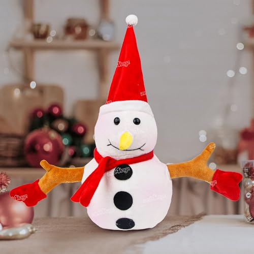 Image of Zest 4 Toyz Christmas Santa Snowman Plush Toy Santa Claus Stuffed Doll Animal Christmas Decoration Set Xmas Home Party Favors Decor for Boy Girl (Size 25cm) Pack of 1