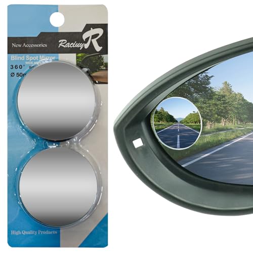 Qilucky 2PCS Blind Spot Mirror, 2\" Round HD Glass Frameless Convex Rear View Mirrors,Exterior Accessories with Wide Angle Adjustable Use for Car SUV and Trucks