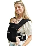 GROWNSY Baby Carrier Newborn to Toddler, Cozy Baby Wrap Carrier, Ergonomic Newborn Carrier with Head Support (Black)