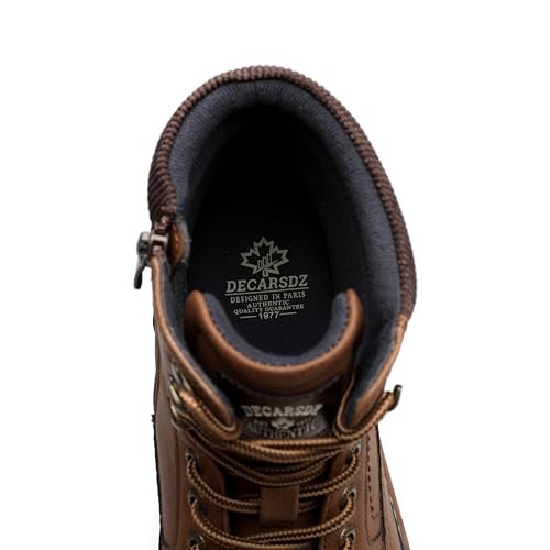 Image of DECARSDZ Men's Fashion Lace-up Casual Chukka Boots for Men Zipper Boot