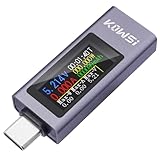 電流 電圧チェッカー、双方向 USB C パワーメーター USB C テスター、USB マルチメーター 4-30V 0-12A 電圧電流容量エネルギーパワーデジタルテスターカラーディスプレイ