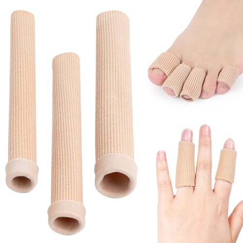 3 Piezas Protector Dedos Pie de Silicona Cortables, 3 Tamaños Tubos de Silicona para Callos Ampollas Callosidades Dedos de Pies y Manos
