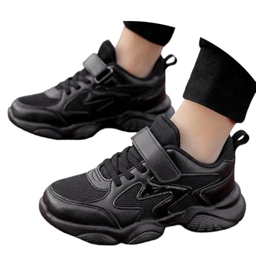 Baskets de course en maille épaisse enfant garçon, chaussures sport antidérapantes