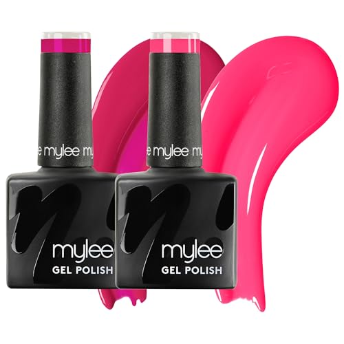 Mylee Gel Nail Polish Duo 2x8ml [Sweet & Spicy] - UV/LED Soak-Off Nail Art Manicure Pedicure for Professional, Salon & Home Use - Long Lasting & Easy to Apply, Vegan & Cruelty Free