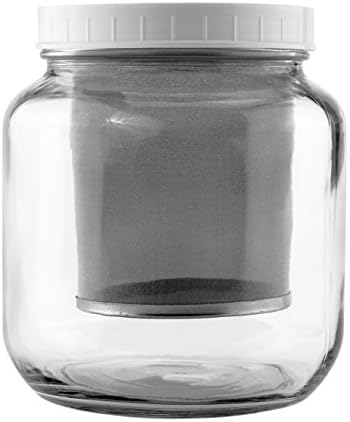 Cold Brew Iced Tea/Iced Coffee Maker Set (Combo Set of 64-Ounce Jar & Stainless Steel Filter); 2-Quart/Half Gallon Capacity