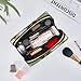 hgnblsip Dogwood Blossoms Print Leather Make Up Bag Portable Versatile Zipper Make Up Bag For Women Toiletries & Beauty Essentials