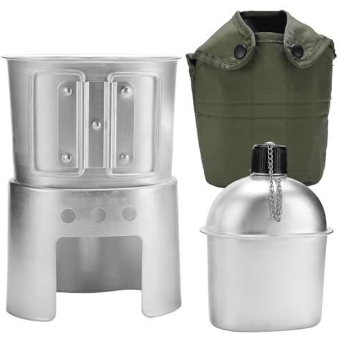 Kit de cantine de camping pour cuisiner facilement en forêt avec popote inox