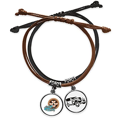 Bracelet chaîne cuir minibus | Le cadeau idéal chargé d'histoire