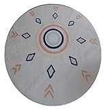 ZHIMENG Eco-vriendelijke Rubber Anti-slip Ronde Yoga Mat Meditatie Meditatie Meditatie Door Meditatie Ronde Mat Tapijt Diameter 70 cm x 0,15 cm/Grijs