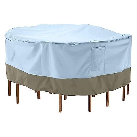 [monsoon] Medium 96 in. Round Patio Table with Chairs Cover 96L x 96W x 29H Cover