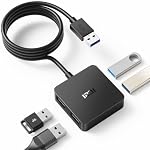 USB 3.0 Le centre, ICZI Ultra Mince 4-Port USB Splitter de données avec 4ft Câble long pour ordinateur portable
