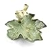 Creative Co-op HD5958 Ceramic Leaf Dish with Bird, Green