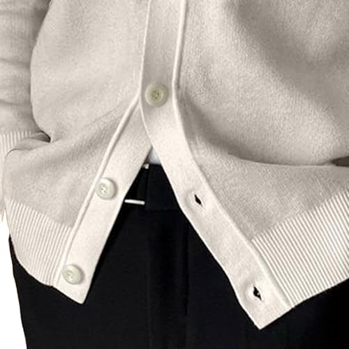 Men's Lapel Cardigan Sweater Men Loose Fit Button Down Sweaters Casual Knit Sweaters2