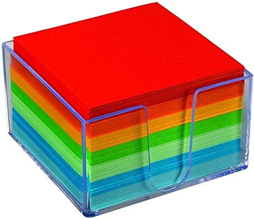 1InTheOffice Memo Cube, Assorted Colors Memo Pad 500 Sheets