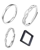 【Conjunto de Pareja】Anillo plata mujer incluye un anillo con incrustaciones de diamantes para mujer, un anillo sencillo para hombre y un anillo de banda liso, perfectos para el día a día y aniversarios de compromiso. incluye una caja especial para guardarlos y transportarlos cómodamente. el anillo con incrustaciones de diamantes brilla y es exquisito, resaltando el temperamento apacible de las mujeres, mientras que los anillos de banda sencillos y sencillos son sofisticados y discretos, combinando con el estilo discreto de los hombres. un conjunto satisface las necesidades de ambos, mostrando su dulce amor.