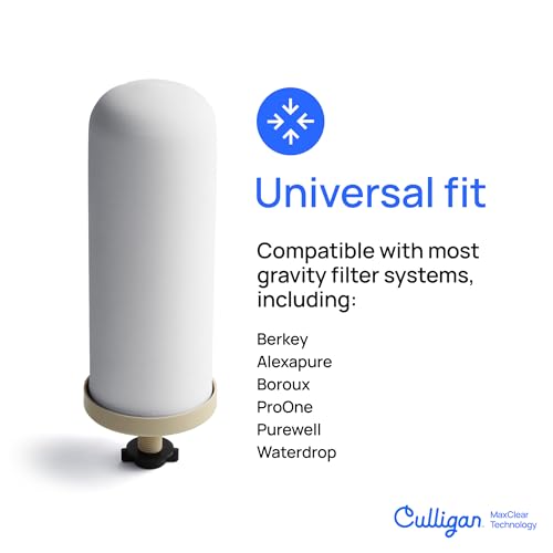 Culligan with MaxClear Technology 7” Gravity Ceramic Water Filter Compatible with all Gravity Water Filter Systems, NSF/ANSI Certified to Reduce Lead, Microplastics, Total PFAS, 4-Pack - Image 2
