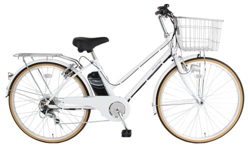 21Technology 電動アシスト自転車 (26インチ) シマノ製外装6段変速 自転車 電動アシスト シティサイクル 型式認定 リチウムイオンバッテリー DACT266 (パールホワイト)