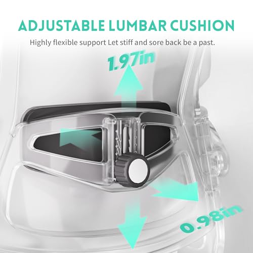 Ergonomic Office Chair, S-Shaped Mesh Desk Chairs, Adjustable Headrest & Lumbar Support, 90°Flip-Up Armrest, Breathable High Back & Widened Cushion,Swivel Computer Chairs For Home/Study/Office - 5