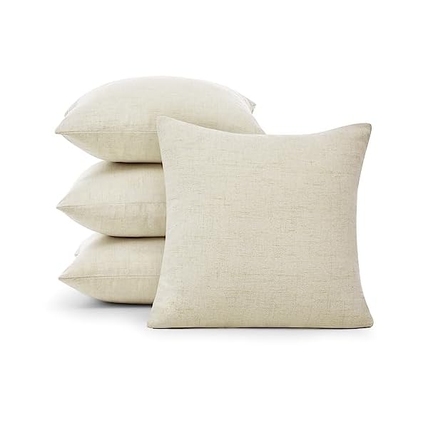   Deconovo-Pillow-Covers-18x18-Throw-Pillow-Cover-Faux-Linen-Decorative-Pillow-Covers-for-Throw-Pillows-Pillow-Cases-Standard-Size-for-Home18-x-18-Inch-Cream-Set-of-4-No-Pillow-Insert