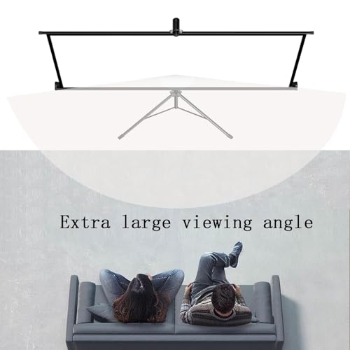 Pantalla de proyección portátil de 60 pulgadas 4:3/16:9 con trípode plegable, pantalla HD 4K ajustable para interiores y exteriores miniatura 4