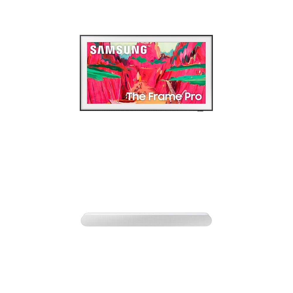 Samsung 85-Inch Class The Frame Pro LS03FW 4K Neo QLED Mini LED Smart TV (2025 Model) + SAMSUNG S61D 5.0ch Soundbar w/Wireless Dolby Atmos Audio, All-in-One Design, Q-Symphony, HW-S61D/ZA