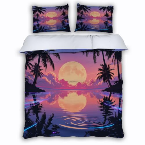 Linge de Lit Fermeture Éclair Douce Housse de Couette 140x200cm - 2