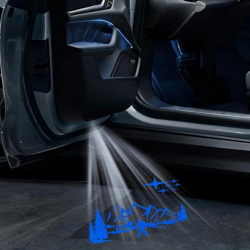 Luces LED para puertas de auto con logo azul compatible Forester miniatura 2