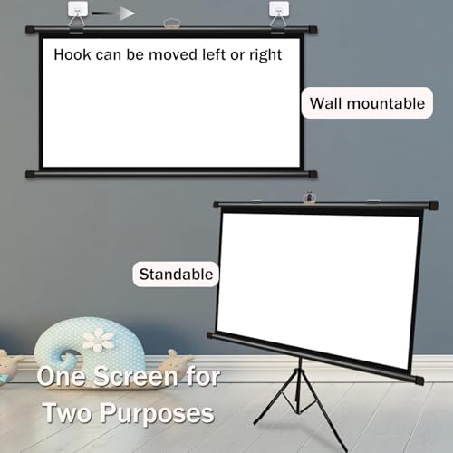 Pantalla de proyector con trípode 72" 4:3 ajustable miniatura 2