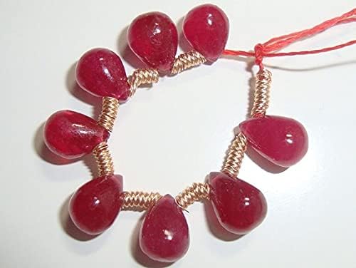Ruby Smooth Teardrop Briolette : perles lisses pour éviter les accrocs de fils