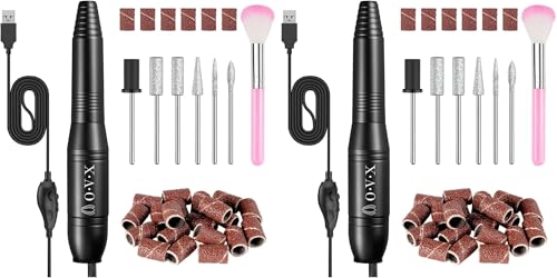 Kit compacto taladro eléctrico para uñas 20000 RPM USB miniatura 1