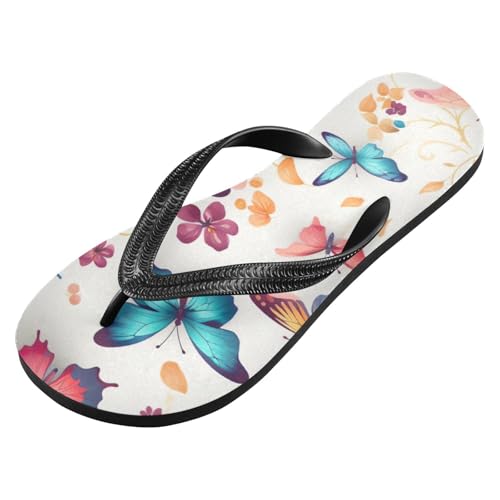 Butterfly Beach Summer Casual Flip Flop Sandals Non-Slip Quick Dry for Women Men 214B2804