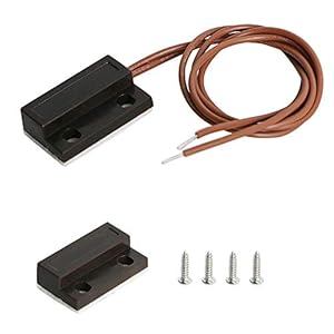 Aoje-Link RC-39 NO Wired Magnetic Door Switch Window Sensor Alarm for Home Security Access Control and Burglar Alarm Systems Black 1pcs