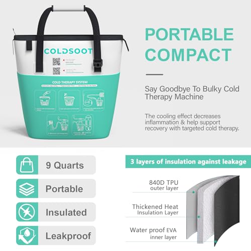 Image of Cold Therapy Machine for Shoulder with Programmable Timer, Portable Ice Machine for Shoulder After Surgery, Lightweight Replacement Recovery System, Cryotherapy Pain Relief