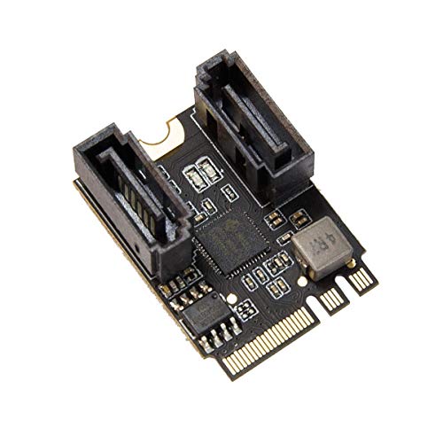 Image of 2 Ports SATA III 6gb /s to M.2 NGFF A Key + E Key A+E Key 22x30 2230 mm JMicron JMB582