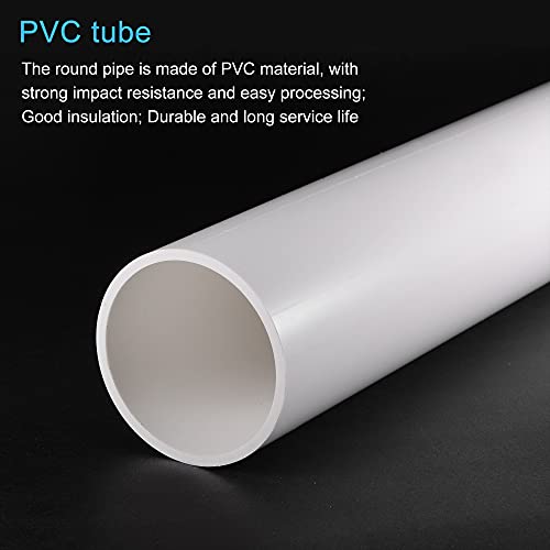 MECCANIXITY PVC Rigid Round Pipe 67.8mm ID 75mm OD 650mm White High Impact for Water Pipe,Crafts,Cable Sleeve by MECCANIXITY - Image 4
