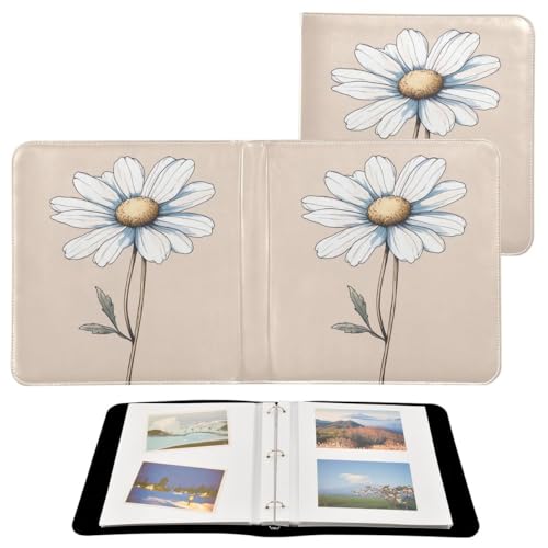 JUMBEAR Álbum de fotos grande autoadhesivo con 20 páginas, álbum de recortes para boda, familia, bebé, vacaciones, margaritas