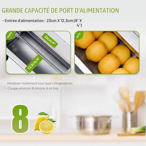 Trancheuse à légumes électrique ajustable pour gagner du temps