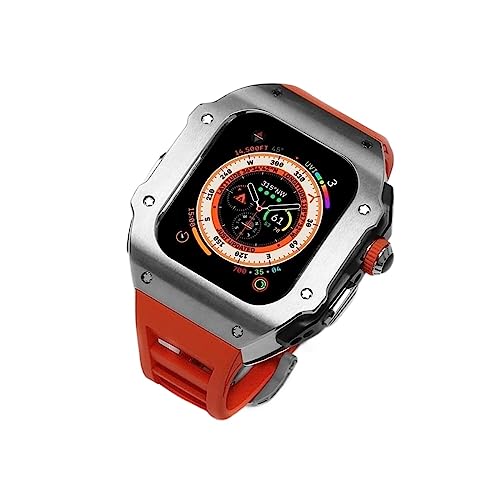 Correa de acero inoxidable para Apple Watch Ultra 8 49mm, marco a prueba de golpes de lujo
